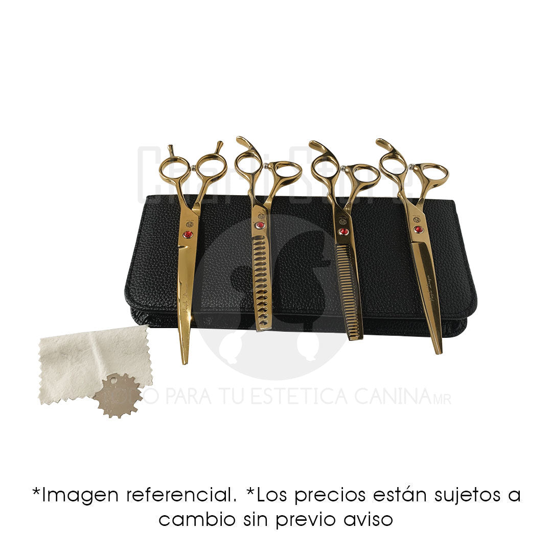 Set de Tijeras Purple Dragon 4 Piezas 8"