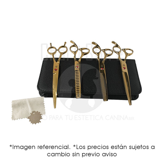 Set de Tijeras Purple Dragon 4 Piezas 8"