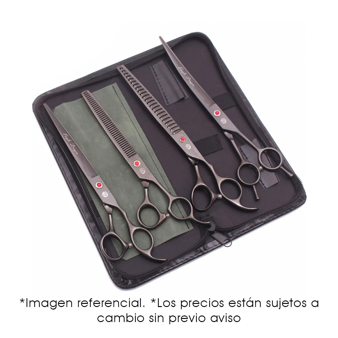 Set de Tijeras Purple Dragon 4 Piezas 8"