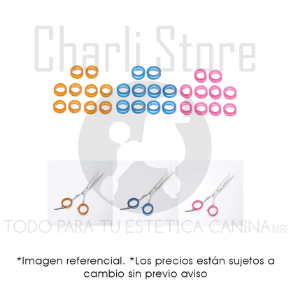 Anillos de colores para tijeras