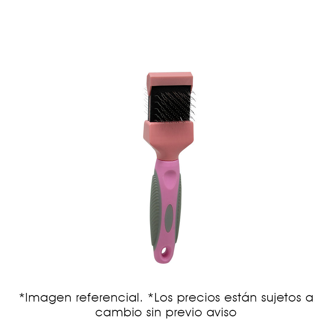 Carda Doble Pet Comb Rosa