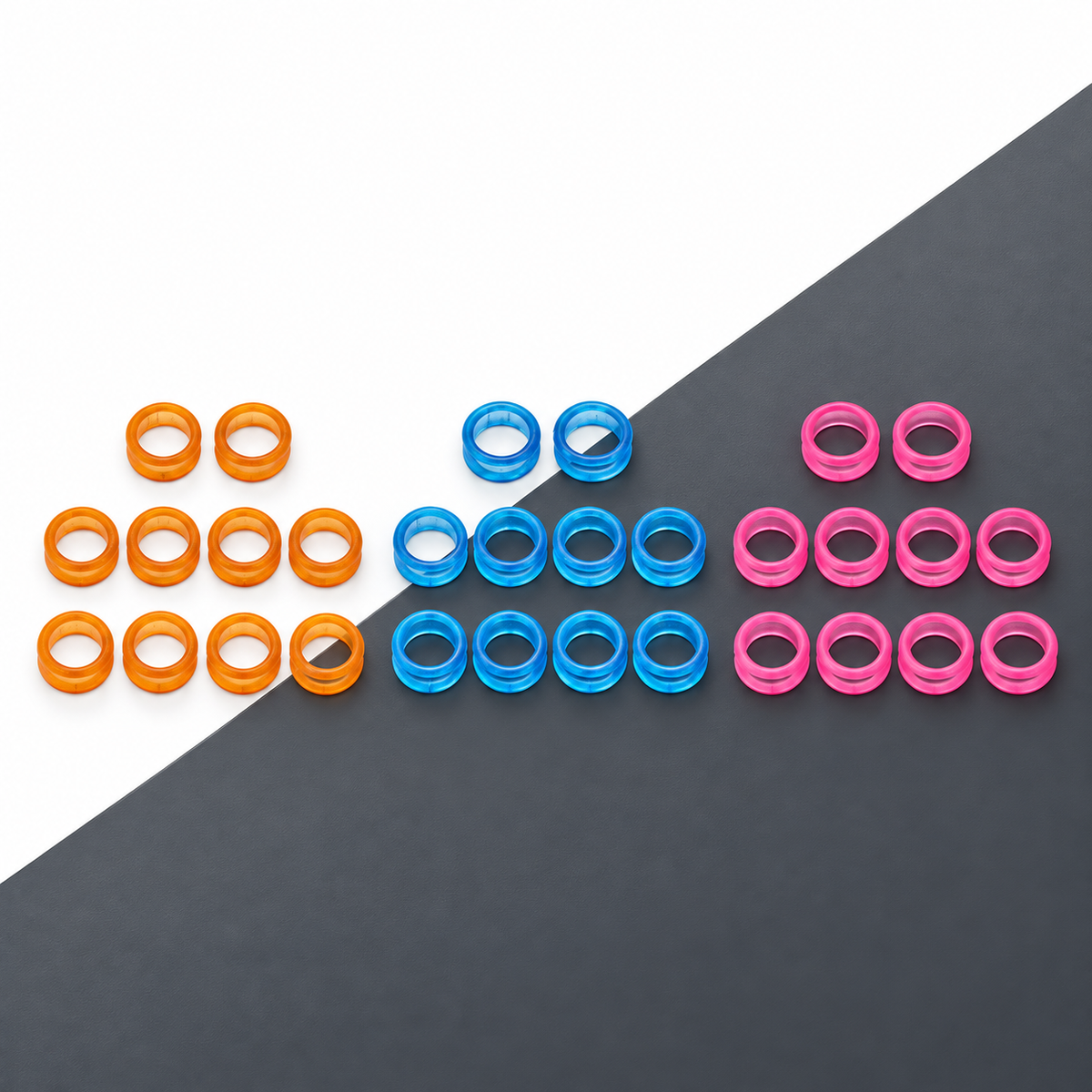 Anillos de colores para tijeras