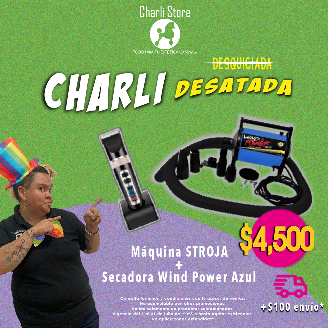 Promoción Máquina STROJA + Secadora Wind Power Azul