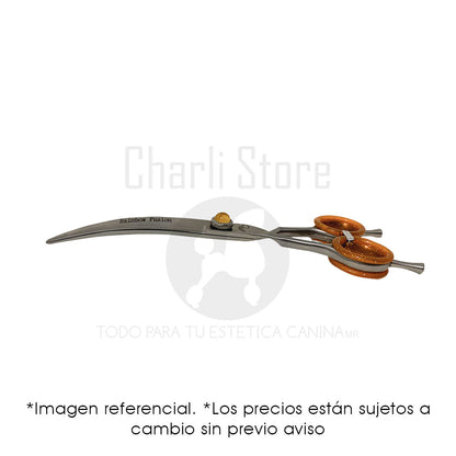 Tijeras Rainbow Fusion Curva Ambar 6.5"