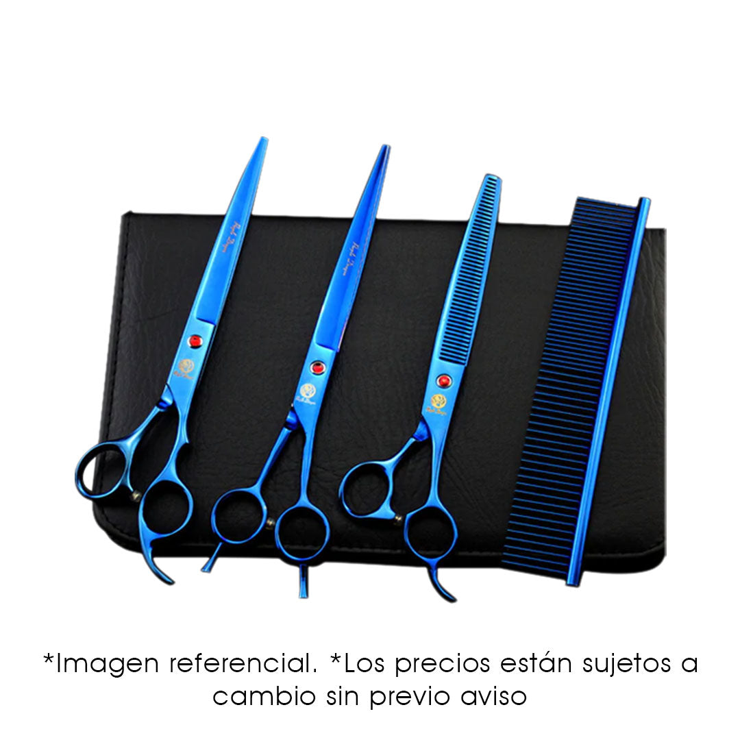 Set de tijeras 8 pulgadas azul